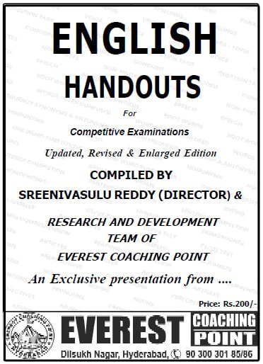 English Handout Book Everest Coaching Point