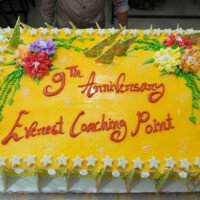 Celebrating 9 years of success at Everest Coaching Point with a special cake 9th anniversary cake of Everest Coaching Point – testimonials of milestone success